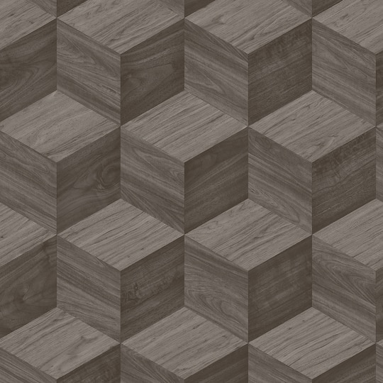 Designs Direct Woodgrain Grid Wallpaper